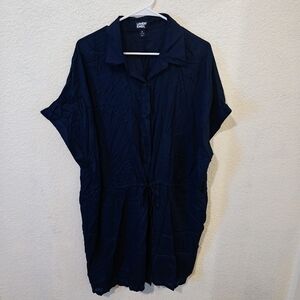 Navy Blue Women's Swim Cover-Up